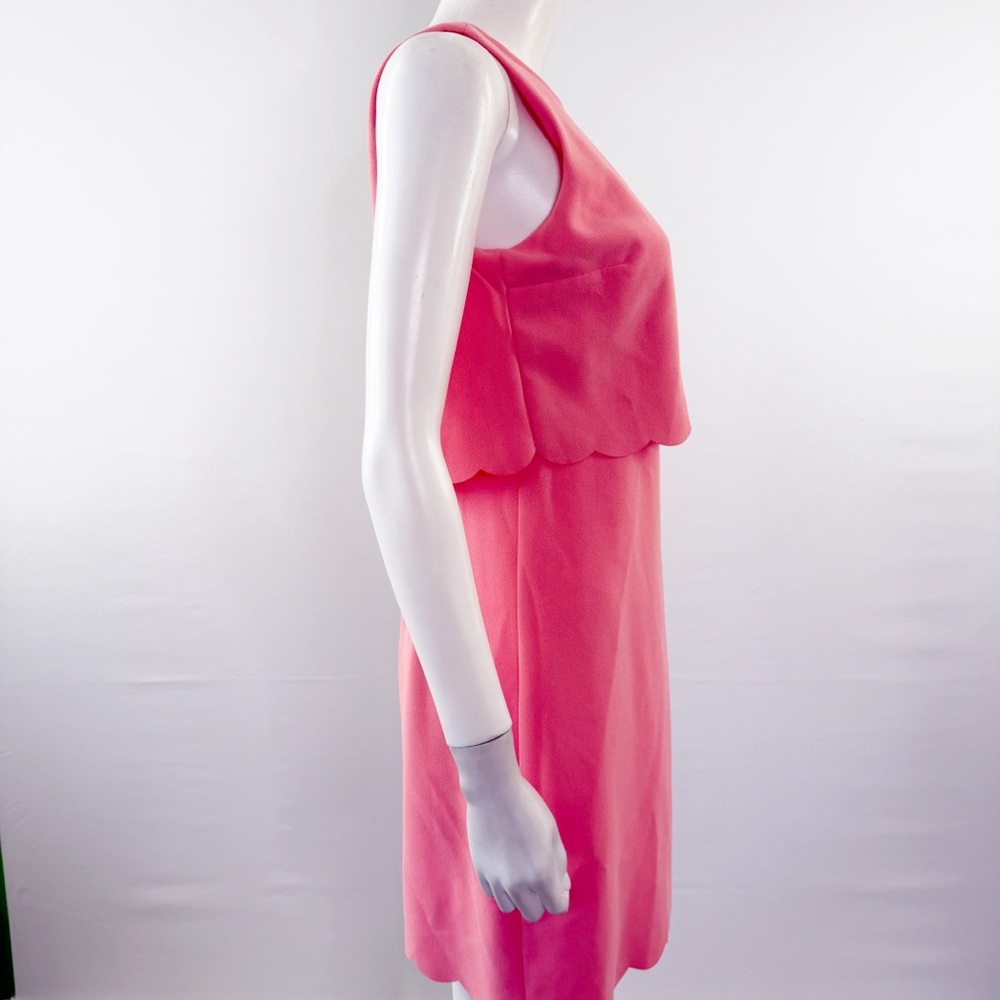 LOFT Pink Overlay Shift Dress Size 4P Knee Length Party Cocktail Easter Church - Picture 4 of 8